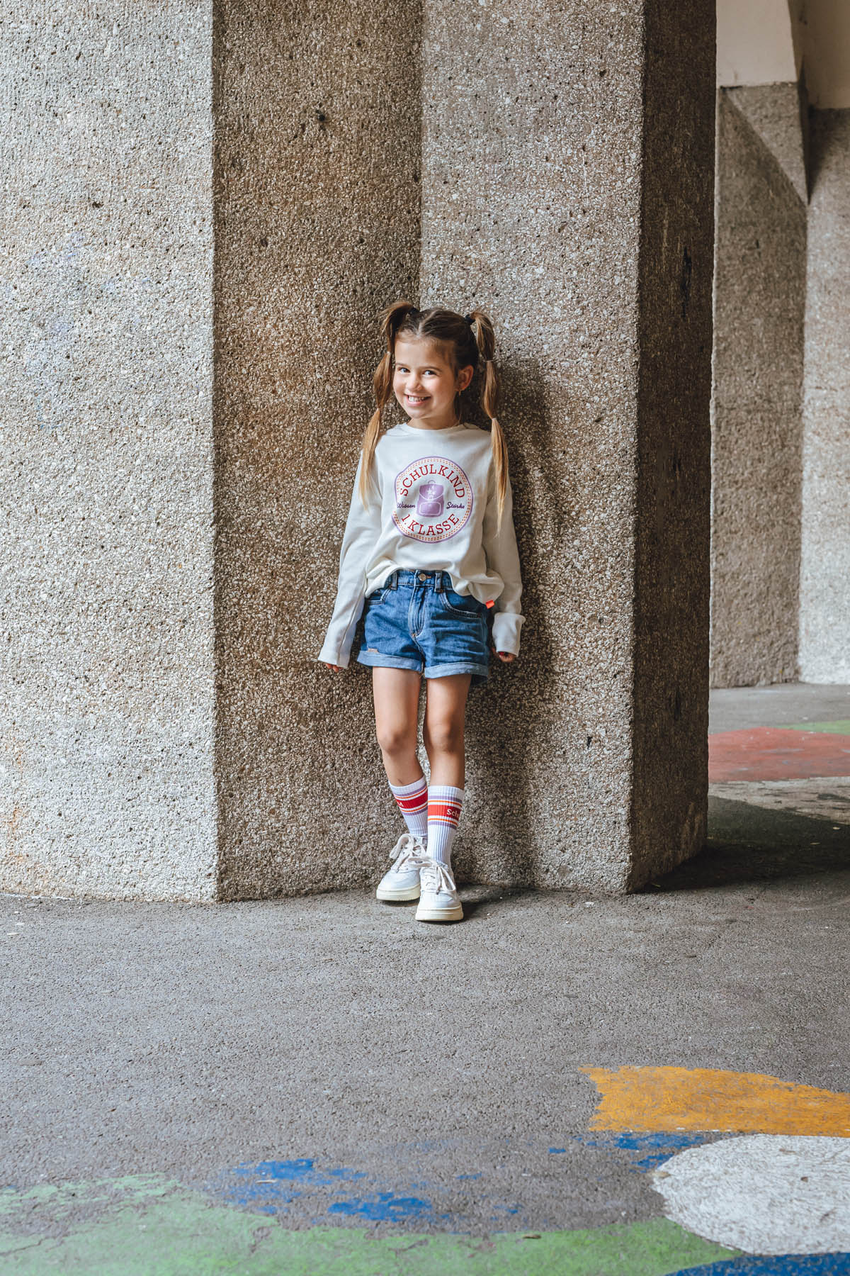 T-Shirt Schulkind/ Flieder