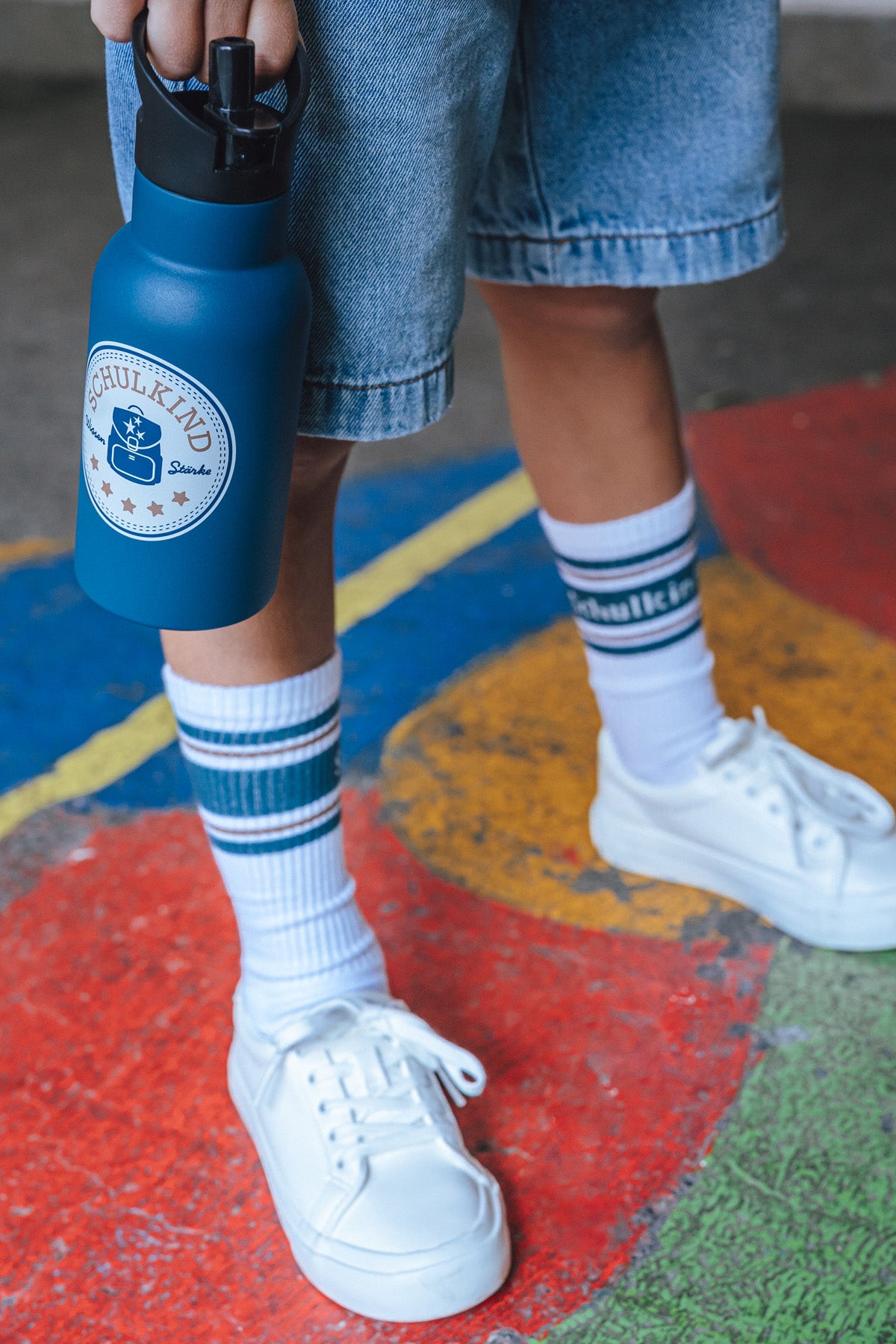 Schulkind- Socken 27-30/ Petrol