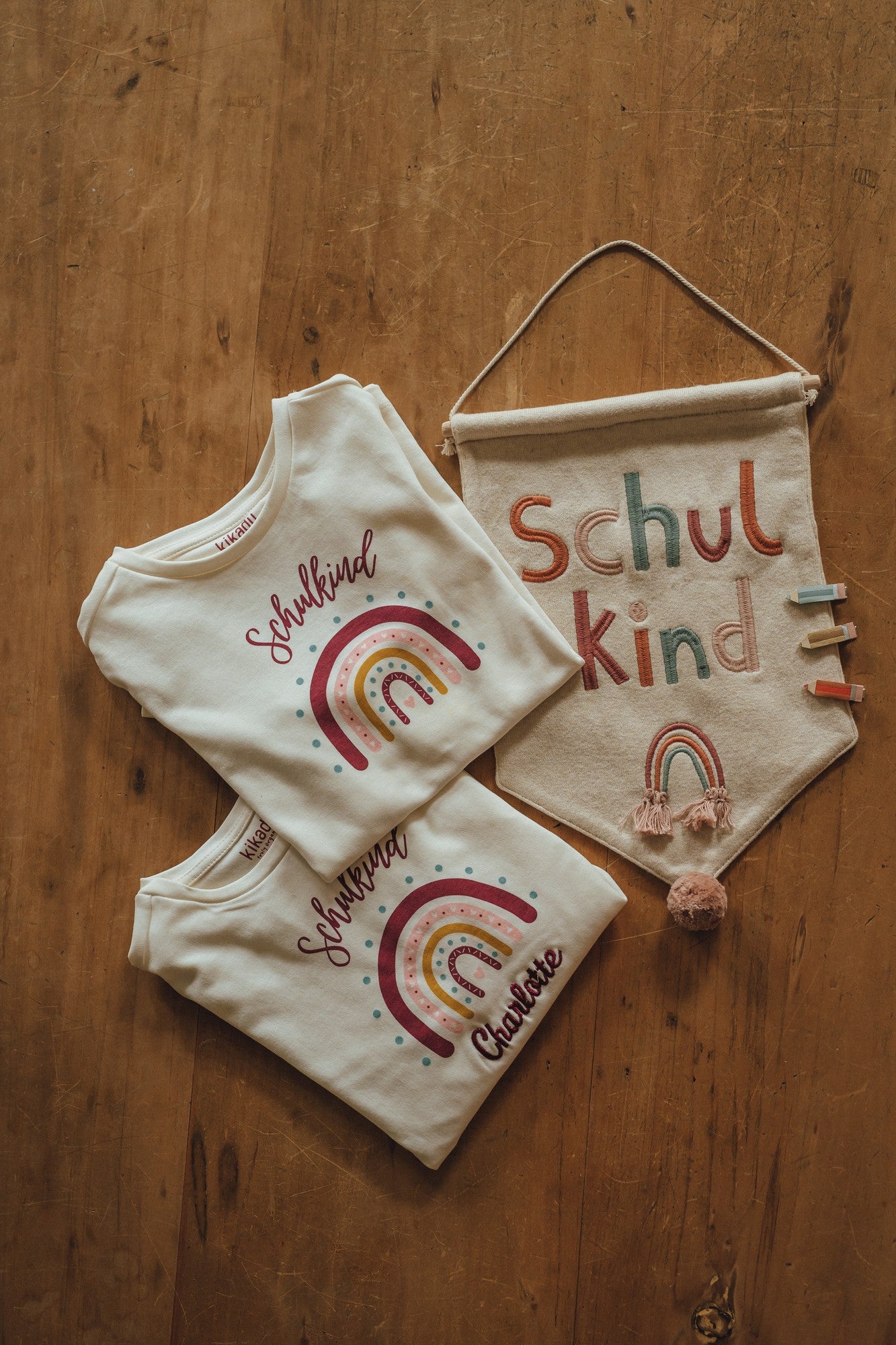 Schulkindshirt Regenbogen