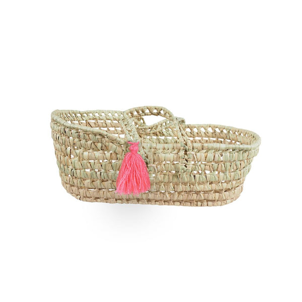 Puppenkorb/ Tassel pink